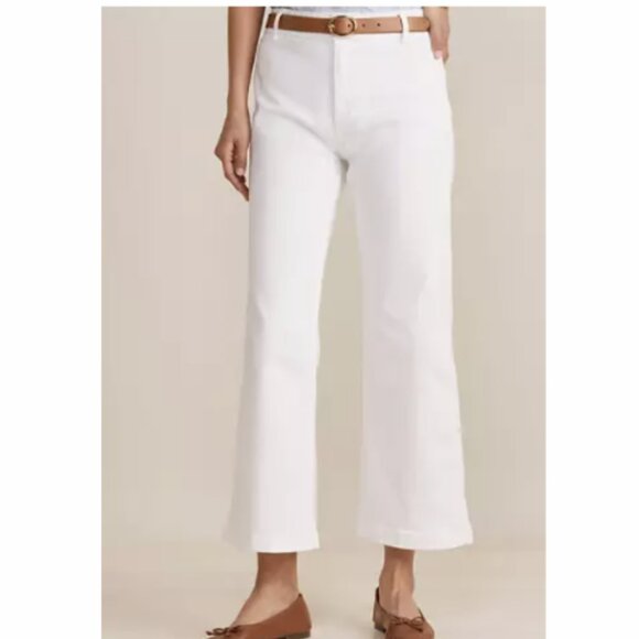 Vineyard Vines Women's Mariner Crop White Denim Jeans Size 28" Waist - Picture 3 of 5